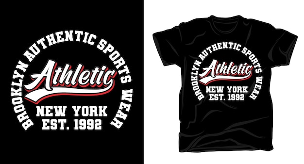 Atletisch new york varsity typografie t-shirtontwerp