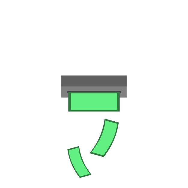 Atm bank terminal gives out money vector illustration