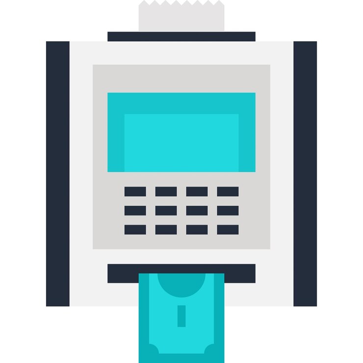 Vector atm flat web icon concept