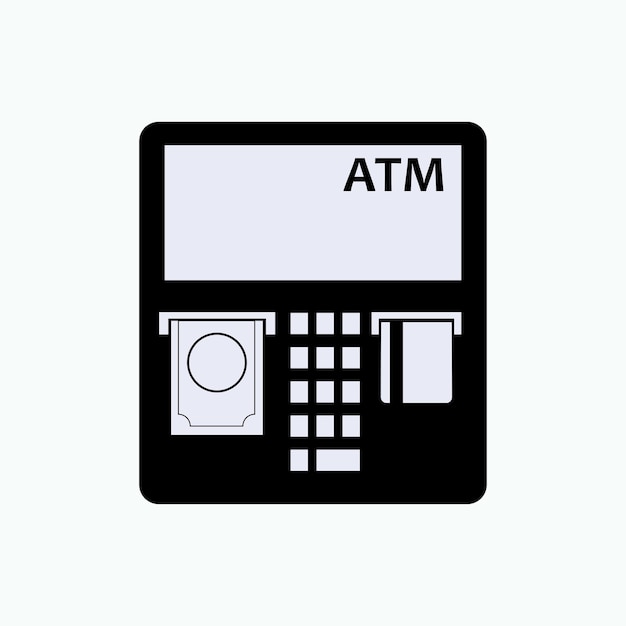 Vector atm icon automatic teller machine symbol vector