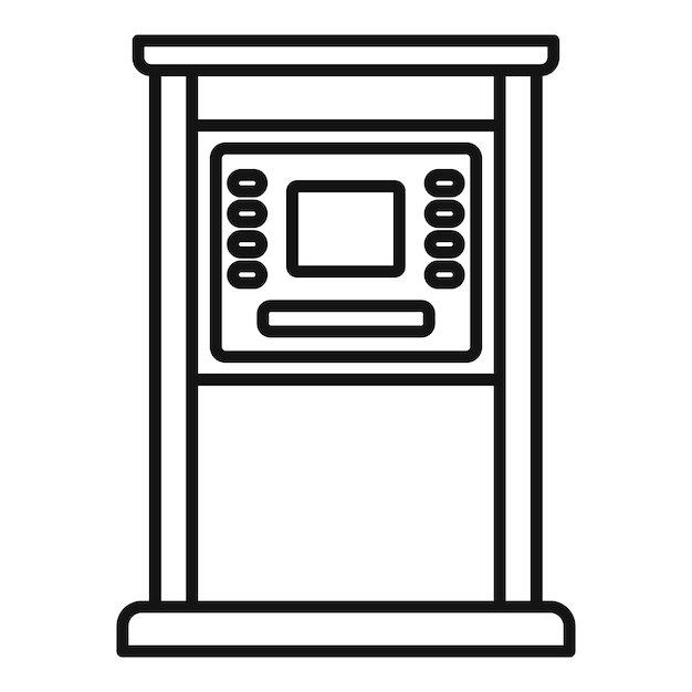ATM-monitor schermpictogram Overzicht ATM-monitor scherm vector pictogram voor webdesign geïsoleerd op een witte achtergrond