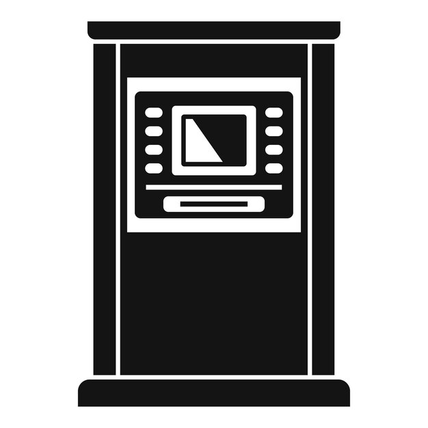 ATM-monitorschermpictogram Eenvoudige illustratie van ATM-monitorscherm vectorpictogram voor webontwerp dat op witte achtergrond wordt geïsoleerd