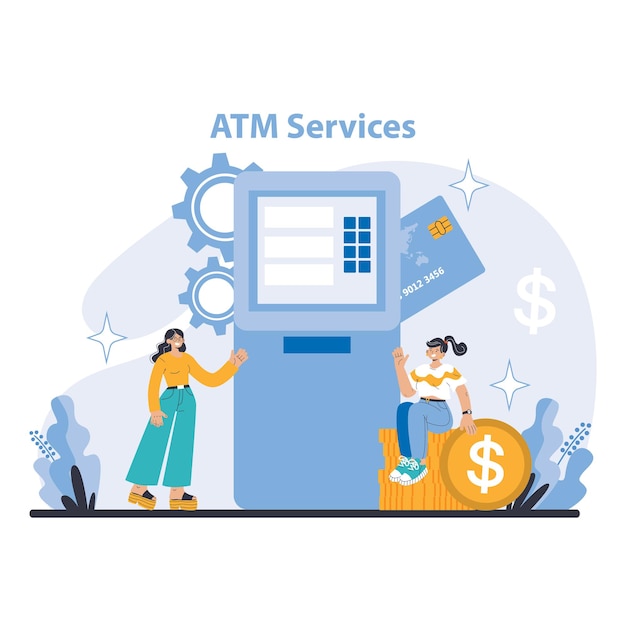 ATM 서비스 개념: ATM에 24시간 접근할 수 있는 편리한 은행 서비스