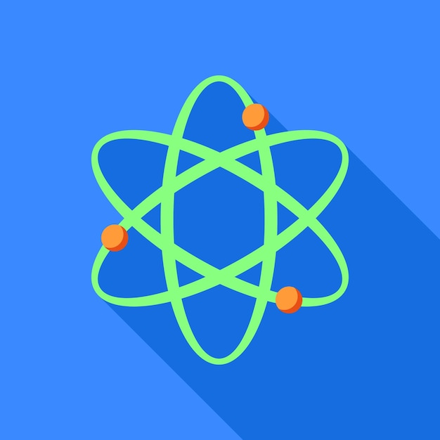 Atom icon flat illustration of atom vector icon for web design