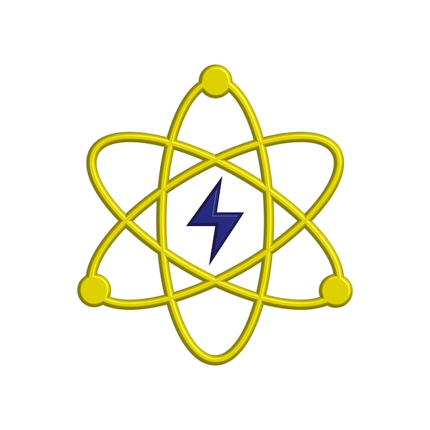 Vector atom icon template