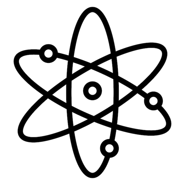 Atom icon vector afbeelding Kan worden gebruikt voor Virtual Lab