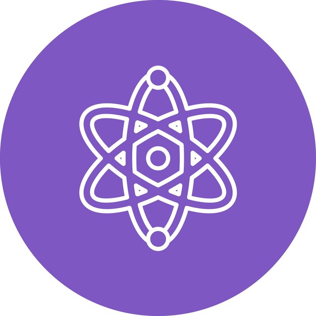 Atom icon vector image Can be used for Physics