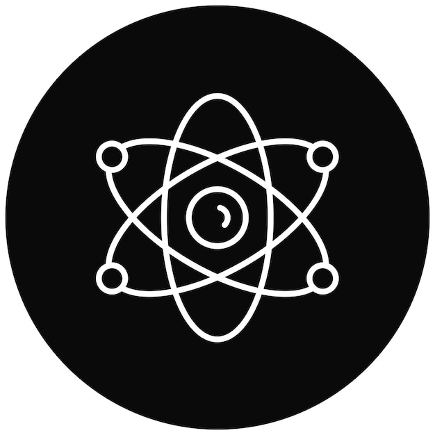 原子アイコンのベクトル画像は研究と科学に使用できます
