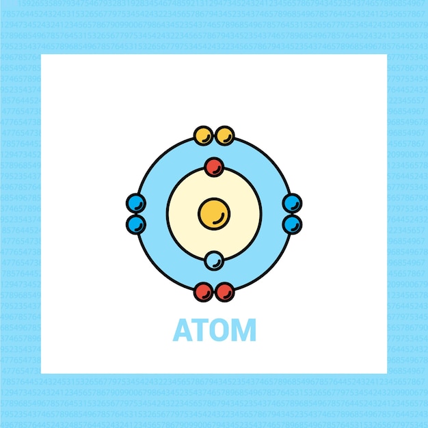 Vector atom logo design elements