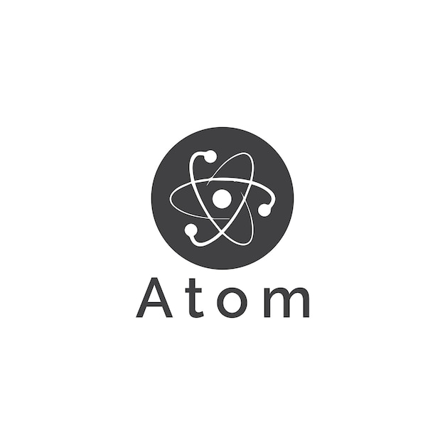 atom logo design vector templet