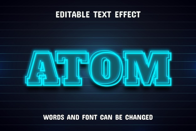 Atom neon teksteffect