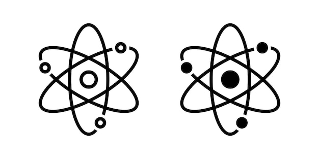 Вектор Символ атома или протонного ядра науки молекулярный знак изолированная векторная иллюстрация