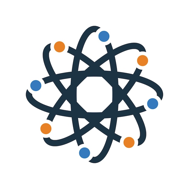 Atom science experiment icon simple editable vector graphics