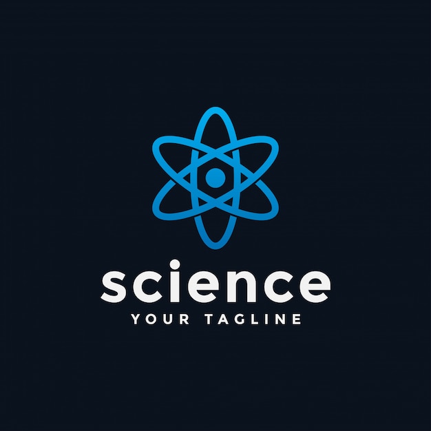 atom science lab logo  template