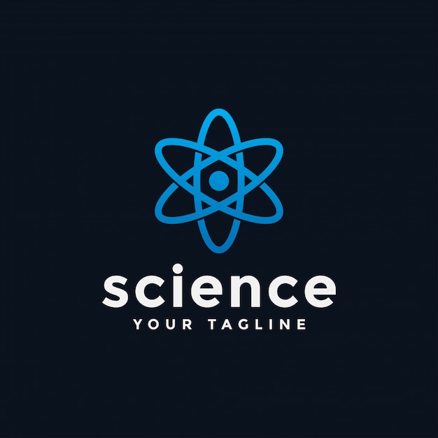 Vettore modello di logo di atom science lab