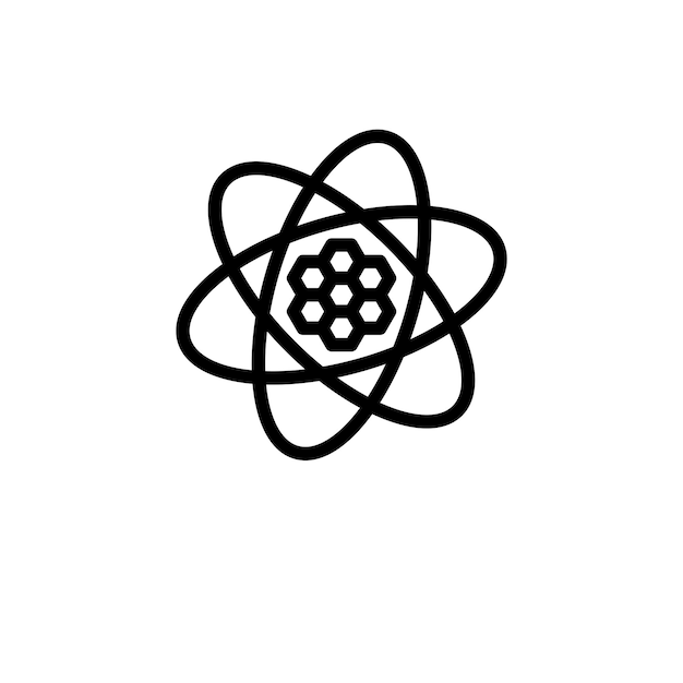 Atom sign symbol vector