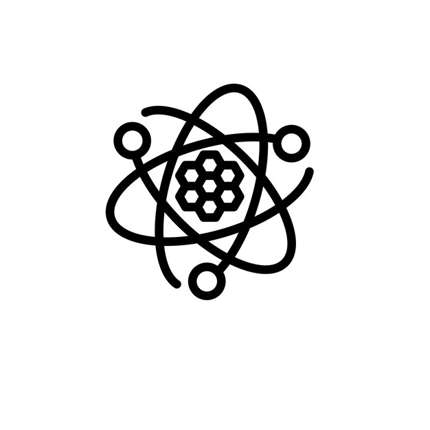 Atom sign symbol vector