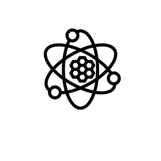 Atom sign symbol vector