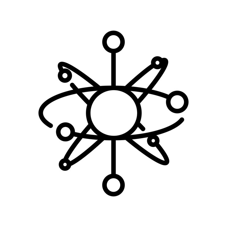Vector atom sign symbol vector