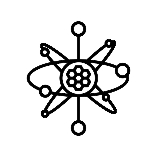 Atom sign symbol vector