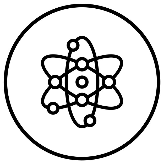 원자 터 아이콘 디자인 일러스트레이션