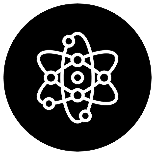 원자 터 아이콘 디자인 일러스트레이션
