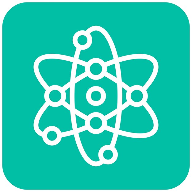 Atom Vector Icon Ontwerp Illustratie