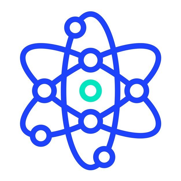 Atom Vector Icon Ontwerp Illustratie