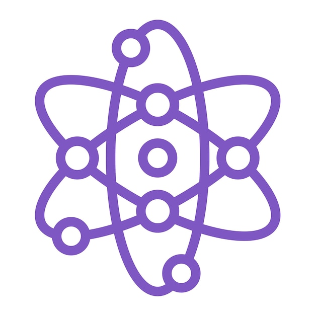 Atom Vector Icon Ontwerp Illustratie