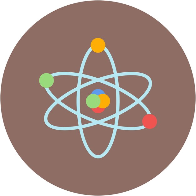 Atom Vector Illustration Style