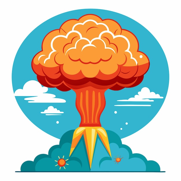 Atomic bomb human brain cloud