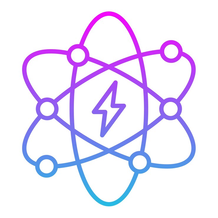Vector atomic energy icon