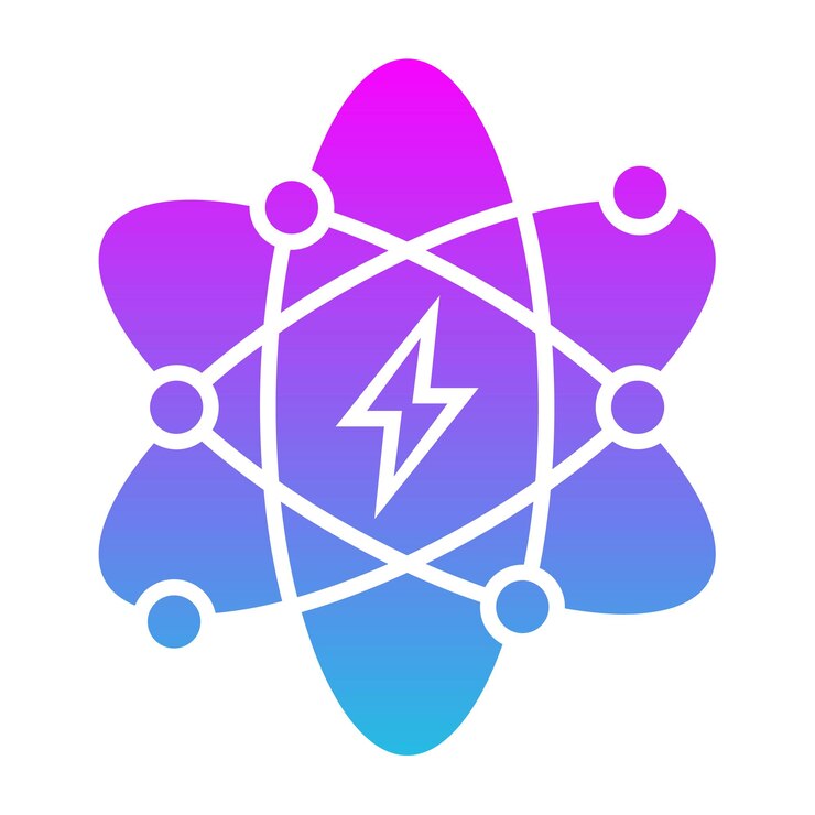 Vector atomic energy icon