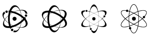 Atoms set atomvector flat icon atom icon picture