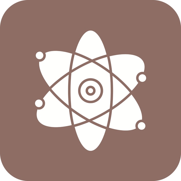 Atoms vector icon can be used for nuclear energy iconset