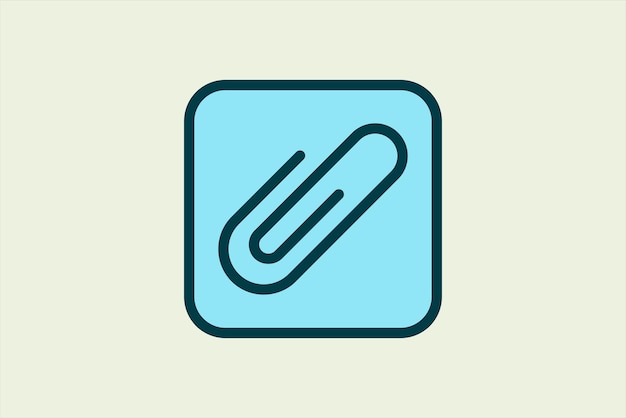 attachment icon icon related to ui elements suitable for web site app user interfaceselement printable etc flat line icon style simple vector design editable