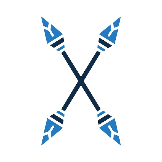 Attack spear stab icon Simple color vector