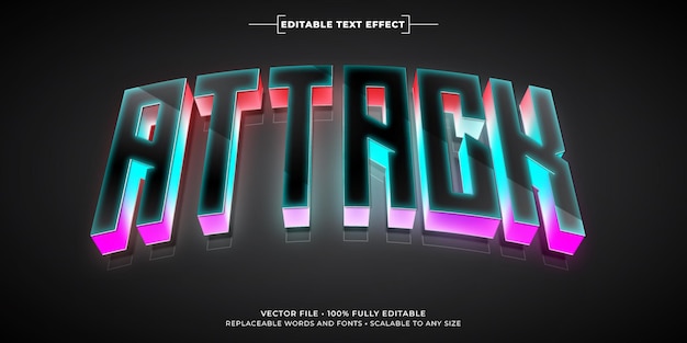 Attack Stylish Text effect