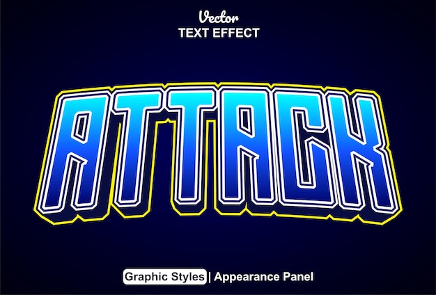 Attack text effect with graphic style and editable