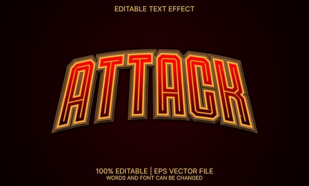 Attack text effect