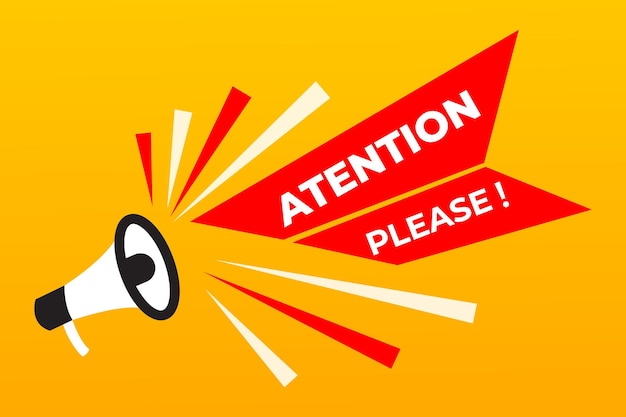 Attention please vector background design.