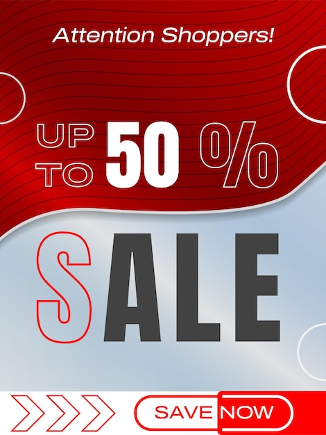 attention shoppers sale poster
