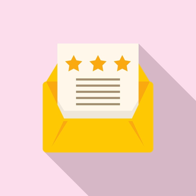 Attestation mail icon Flat illustration of Attestation mail vector icon for web design