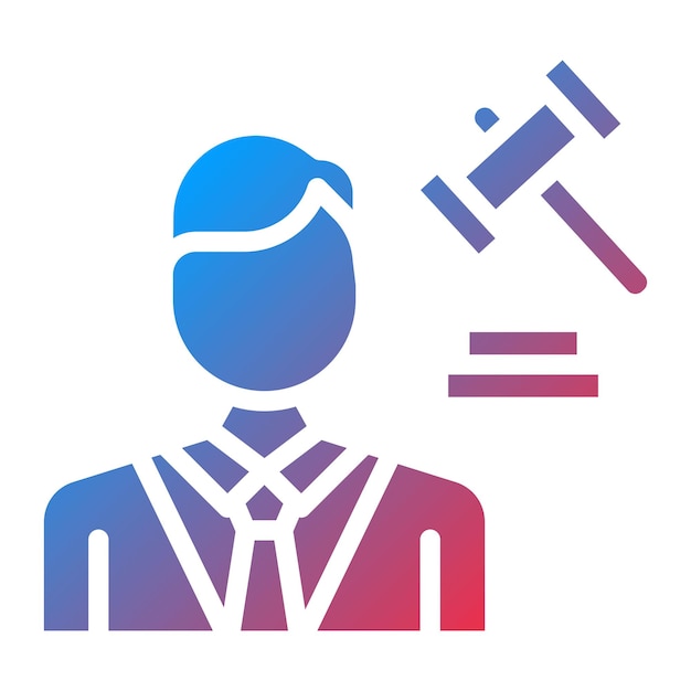 Vettore immagine vettoriale dell'icona dell'avvocato può essere utilizzata per i servizi legali