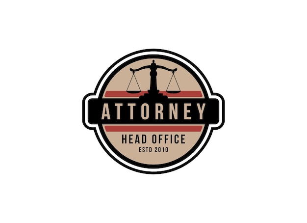 attorney and law business logo design concept vector illustration