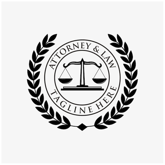 Vector attorney law justice logotype template