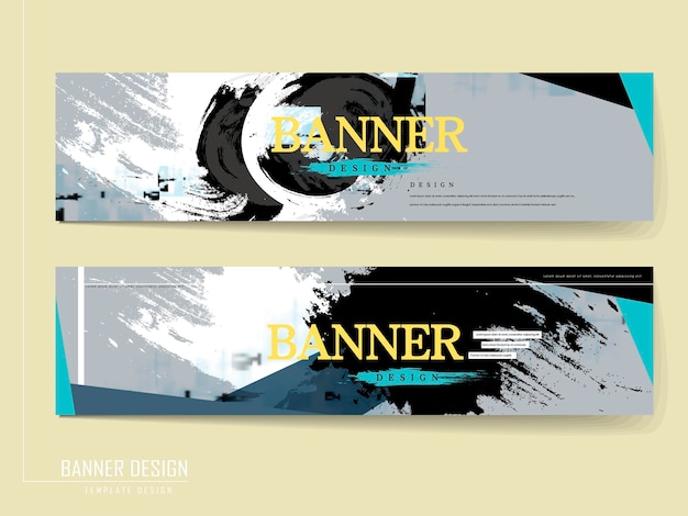 Vector attractive banners set design