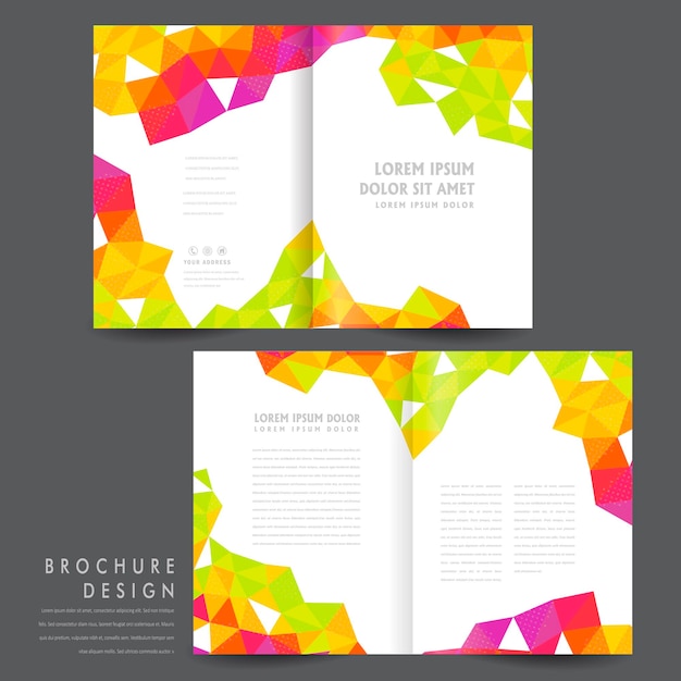 Attractive halffold brochure template design