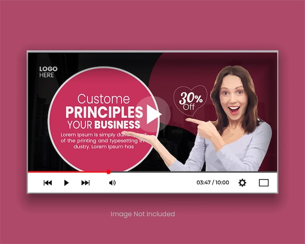 Vector attractive live stream digital online business thumbnail solution creative template editable design