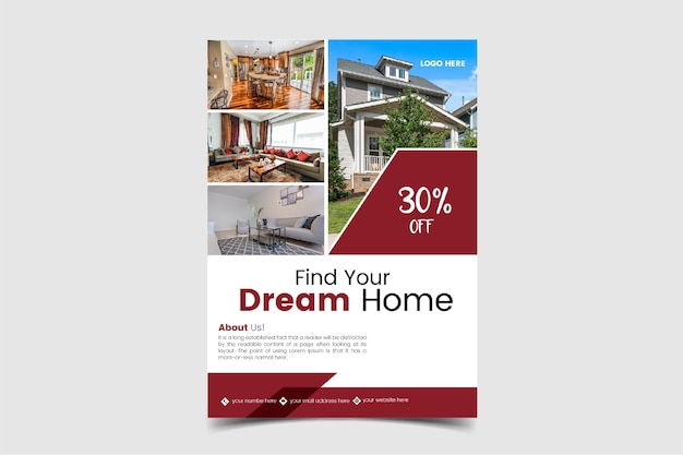 attractive modern flyer design vector template